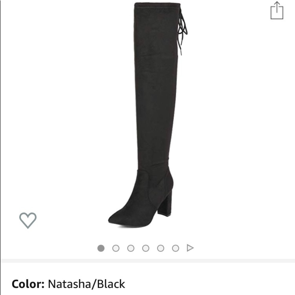Natasha Black Thigh High Boots size 9.5